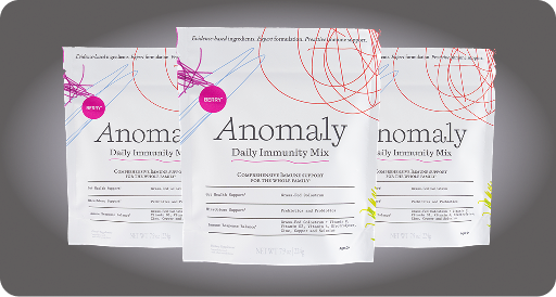 Three canisters of Anomaly Foundational Blend.