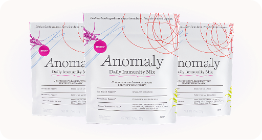 Three pouches of Anomaly Daily Immunity Mix.